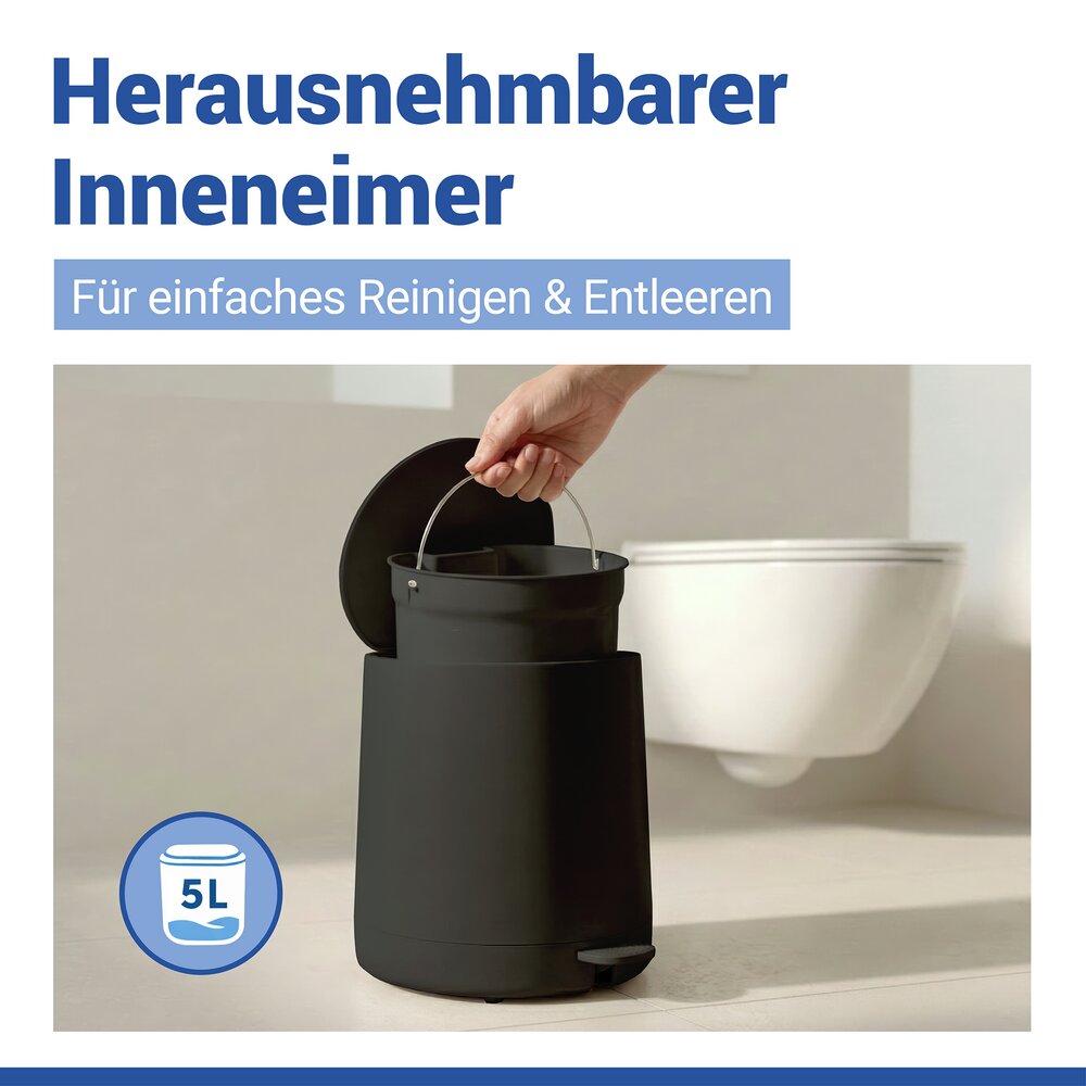 Cosmetica-pedaalemmer Mod. Fablo Zwart
