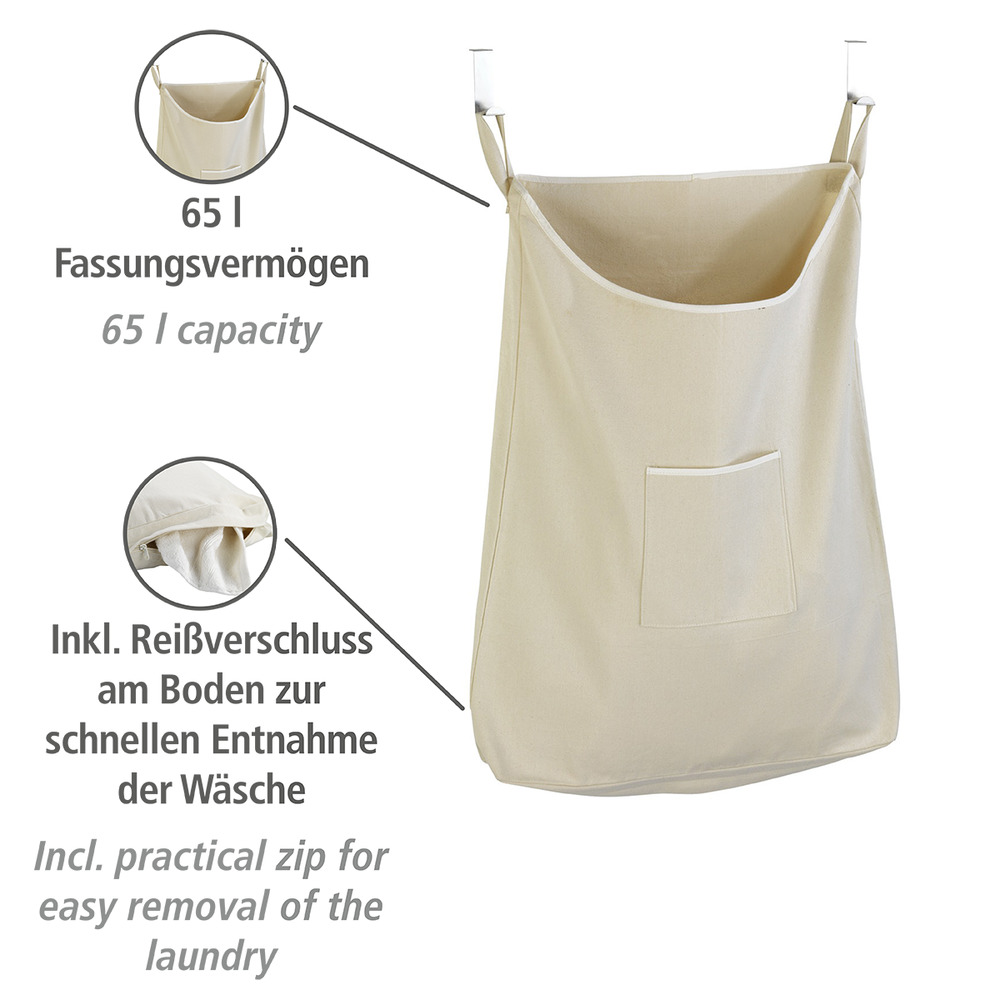 Über-Tür Wäschesammler Mod. Canguro Beige  65 l