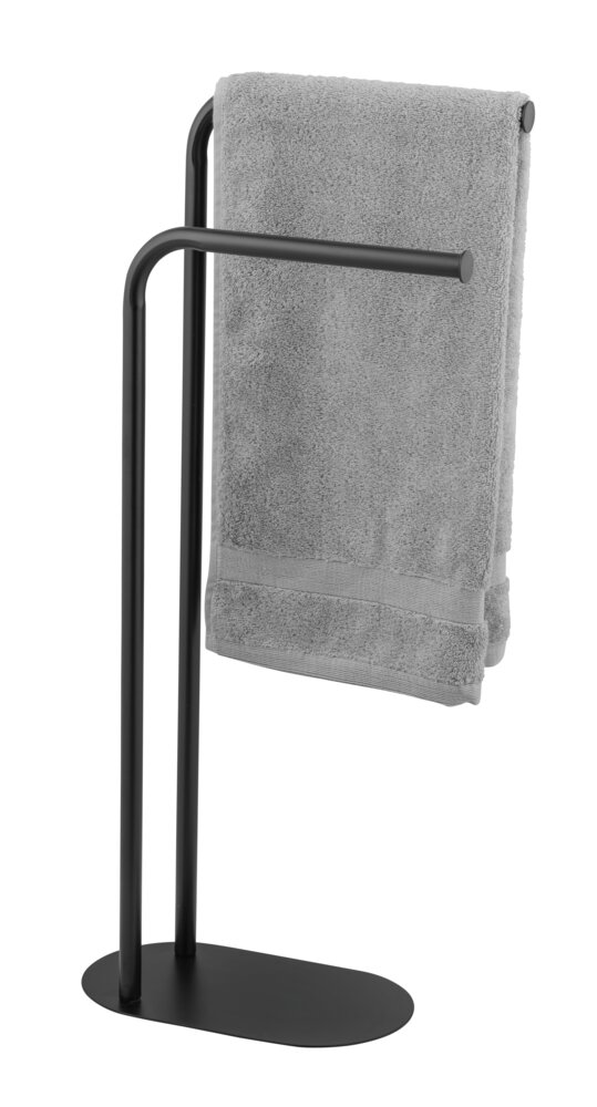 Handtuchständer Mod. Levante, schwarz, Stahl, 30x79x17 cm  rostfrei und platzsparend