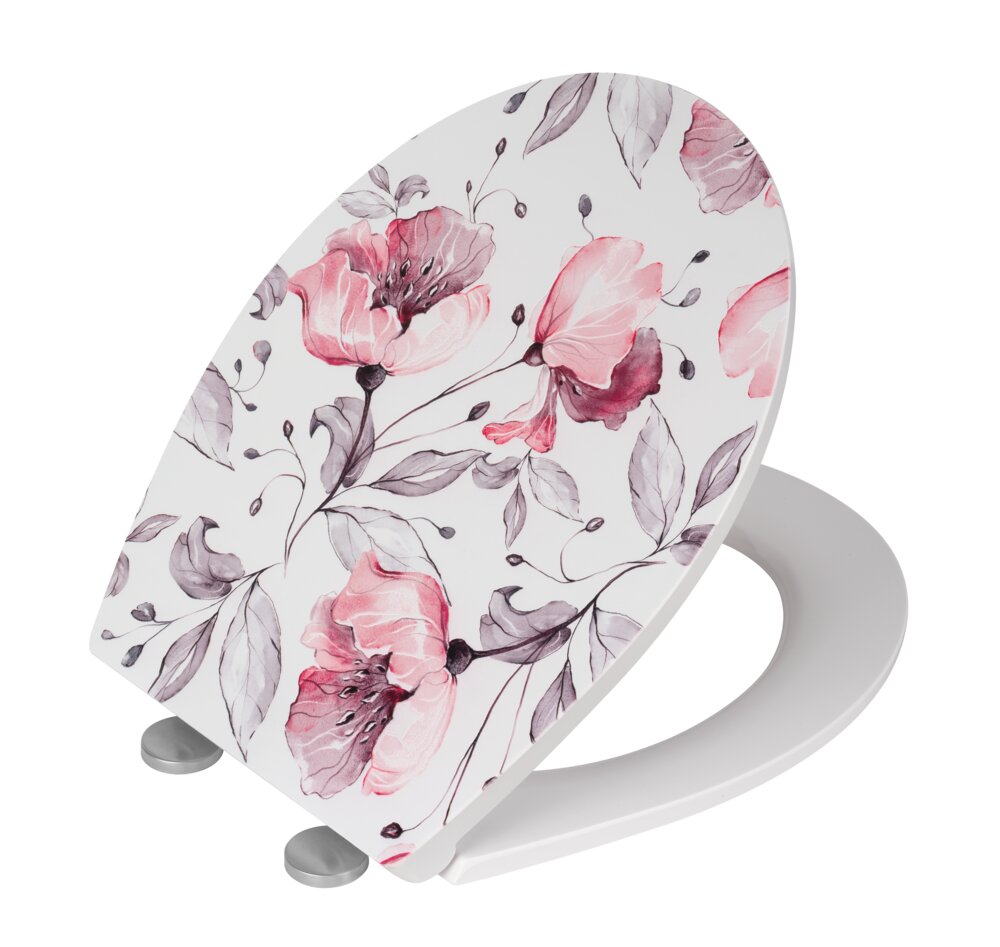 Siège WC Mod. Ripa, multicolore, plastique thermodurci, 38x44,5 cm  avec abaissement automatique Easy-Close