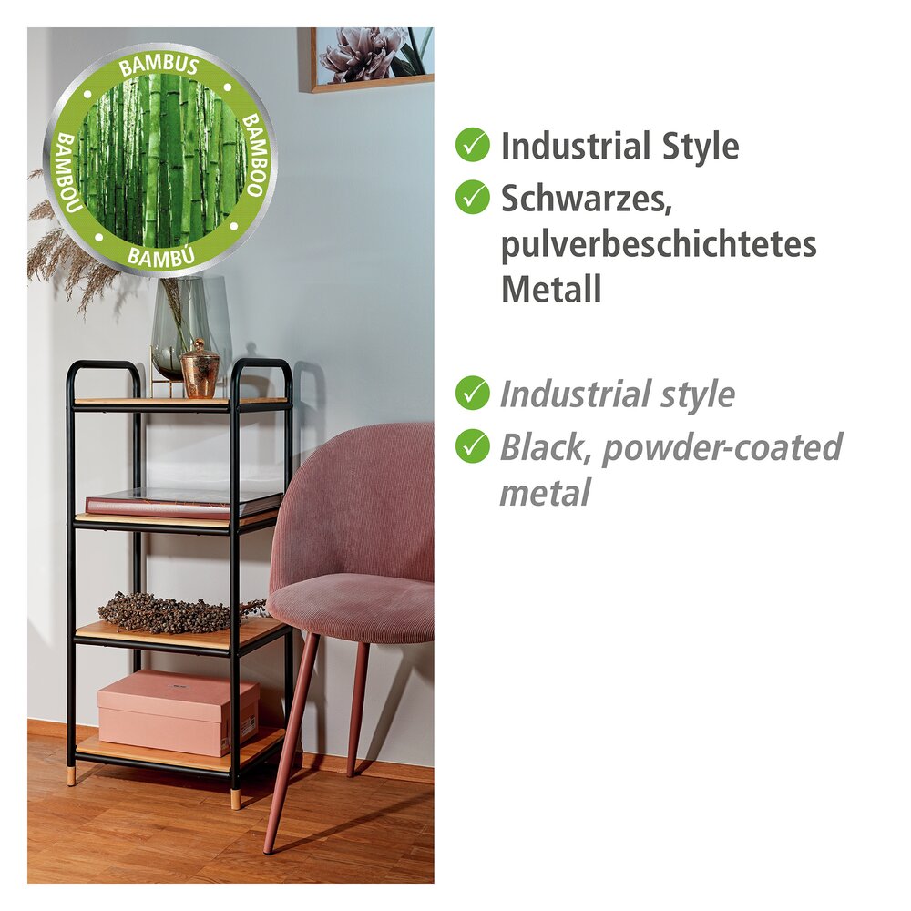 Regal Mod. Loft mit 4 Etagen  Bambus