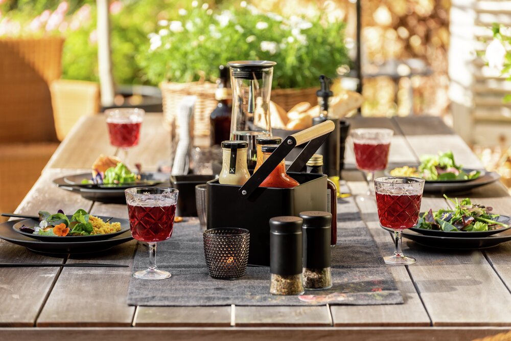 Utensilienkorb Mod. Baco Schwarz  robuster Tragekorb