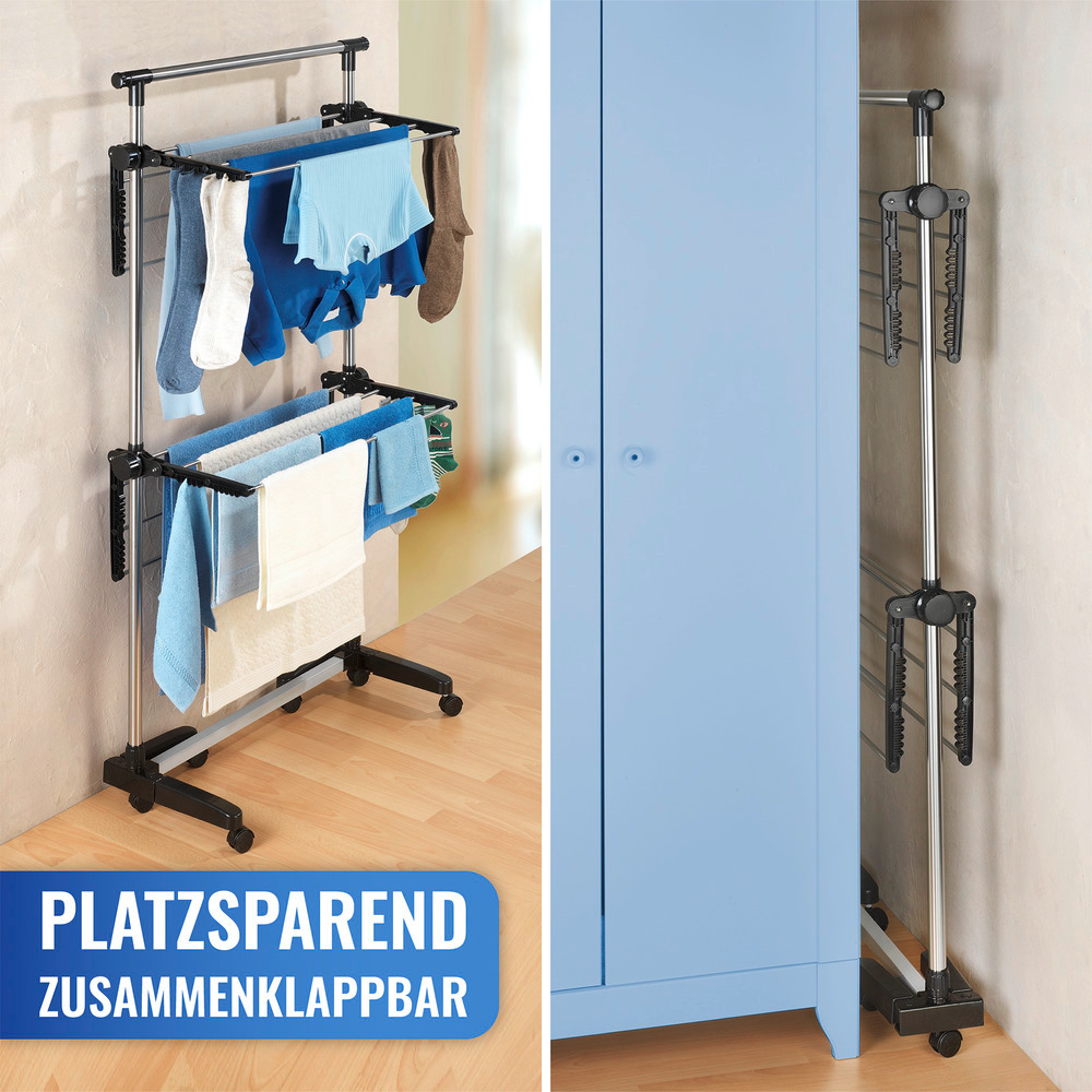 Platzspar-Wäschetrockner  aus rostfreiem Edelstahl