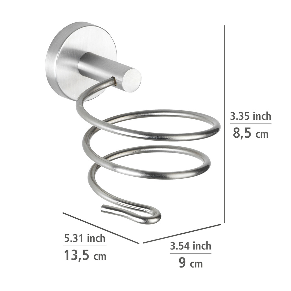 Haartrocknerhalter Bosio Matt Edelstahl  rostfrei