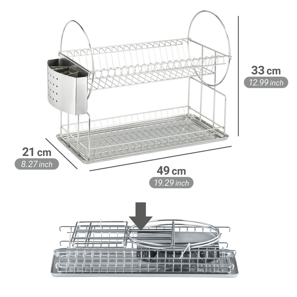 Égouttoir pour vaisselle Exclusif Duo  acier inox