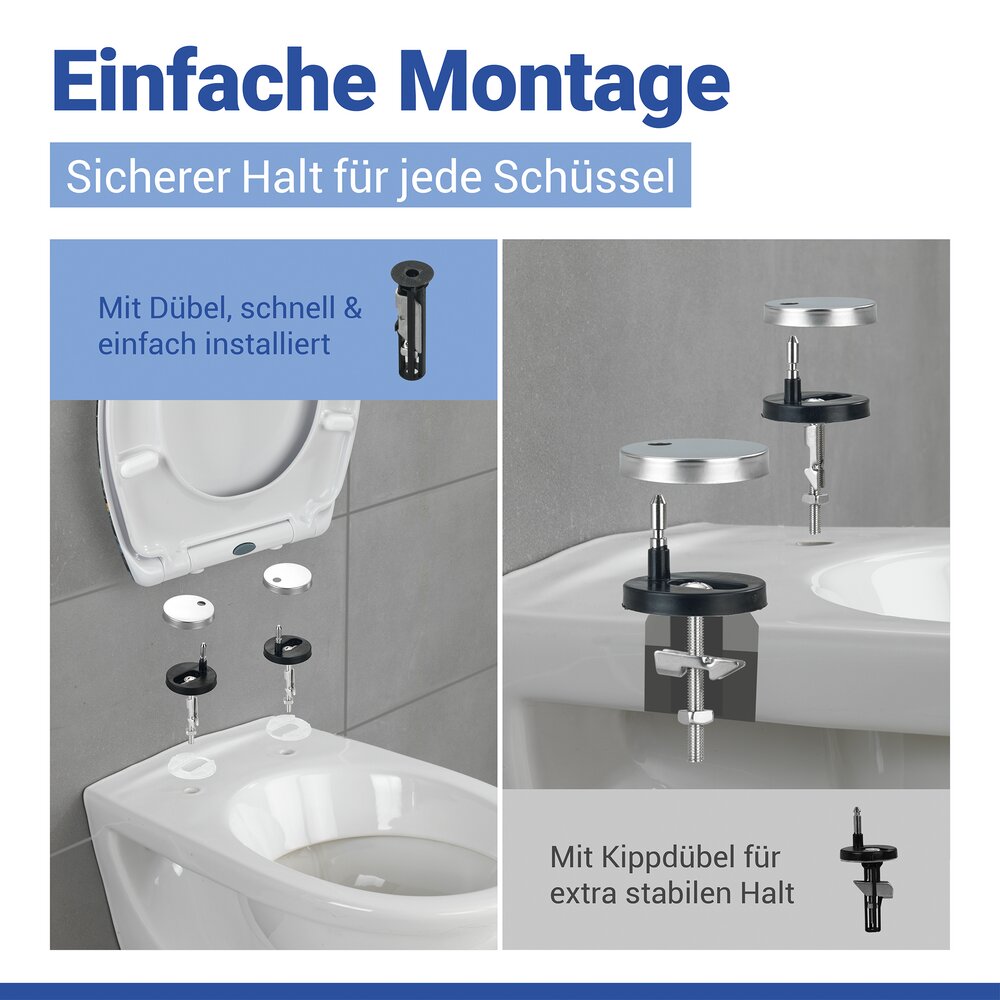 Abattant WC Mod. Fleur  siège de WC avec frein de chute
