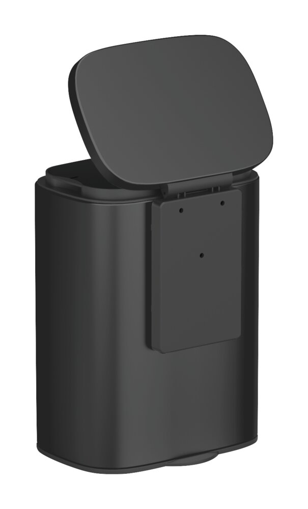 Wand-Kosmetikeimer Mod. Sare Schwarz 5 L Easy Close Absenkautomatik