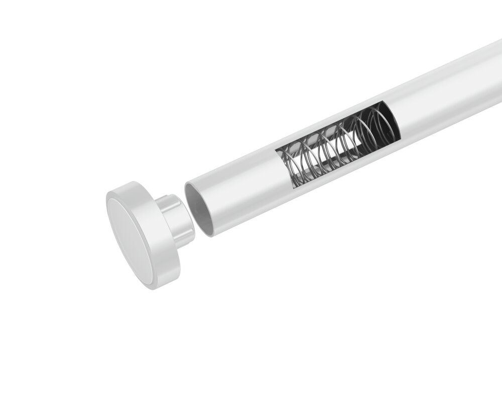Luz telescopische douchestang 110 - 185 cm, wit