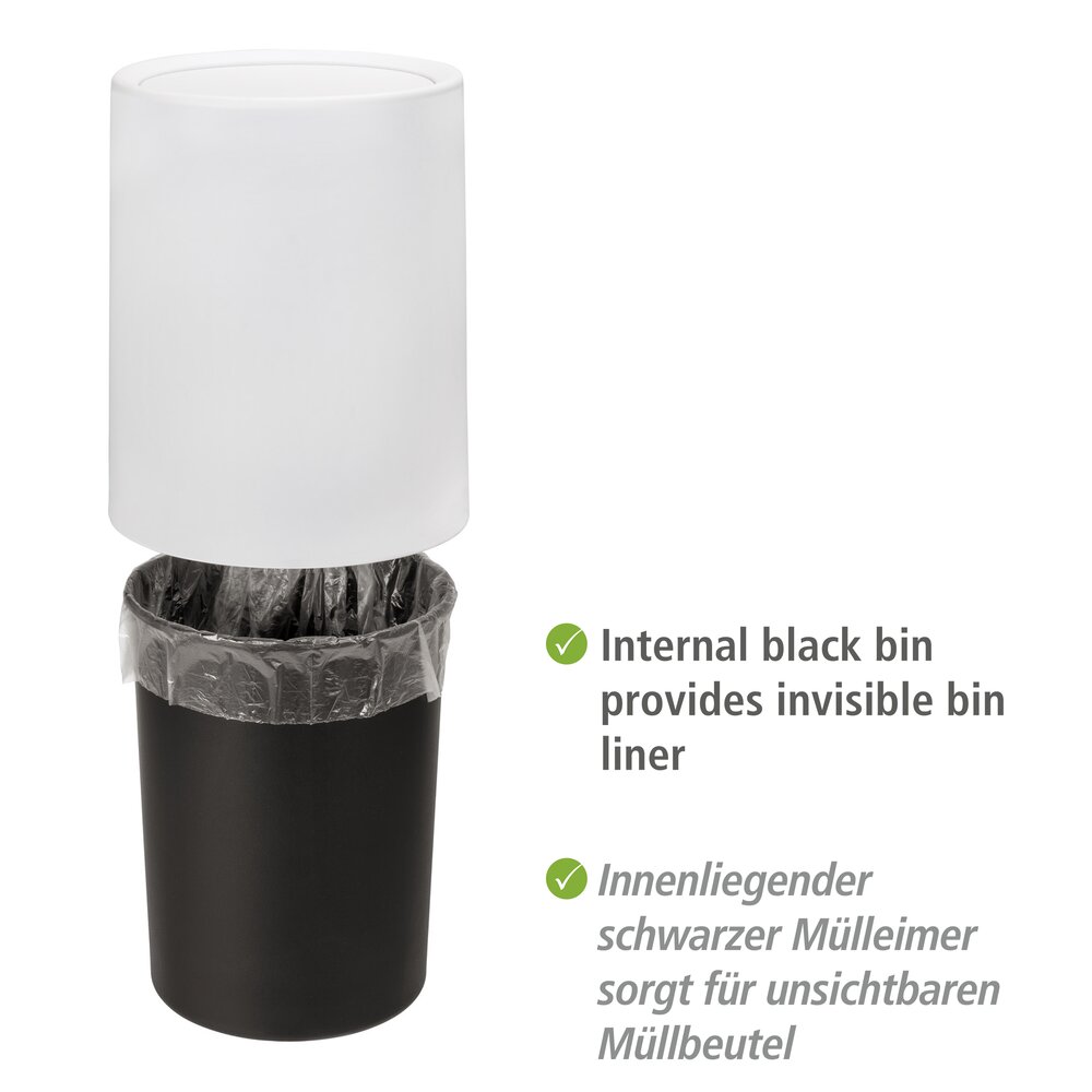 Schwingdeckeleimer Mod. Atri Weiß  Fassungsvermögen: 6 Liter