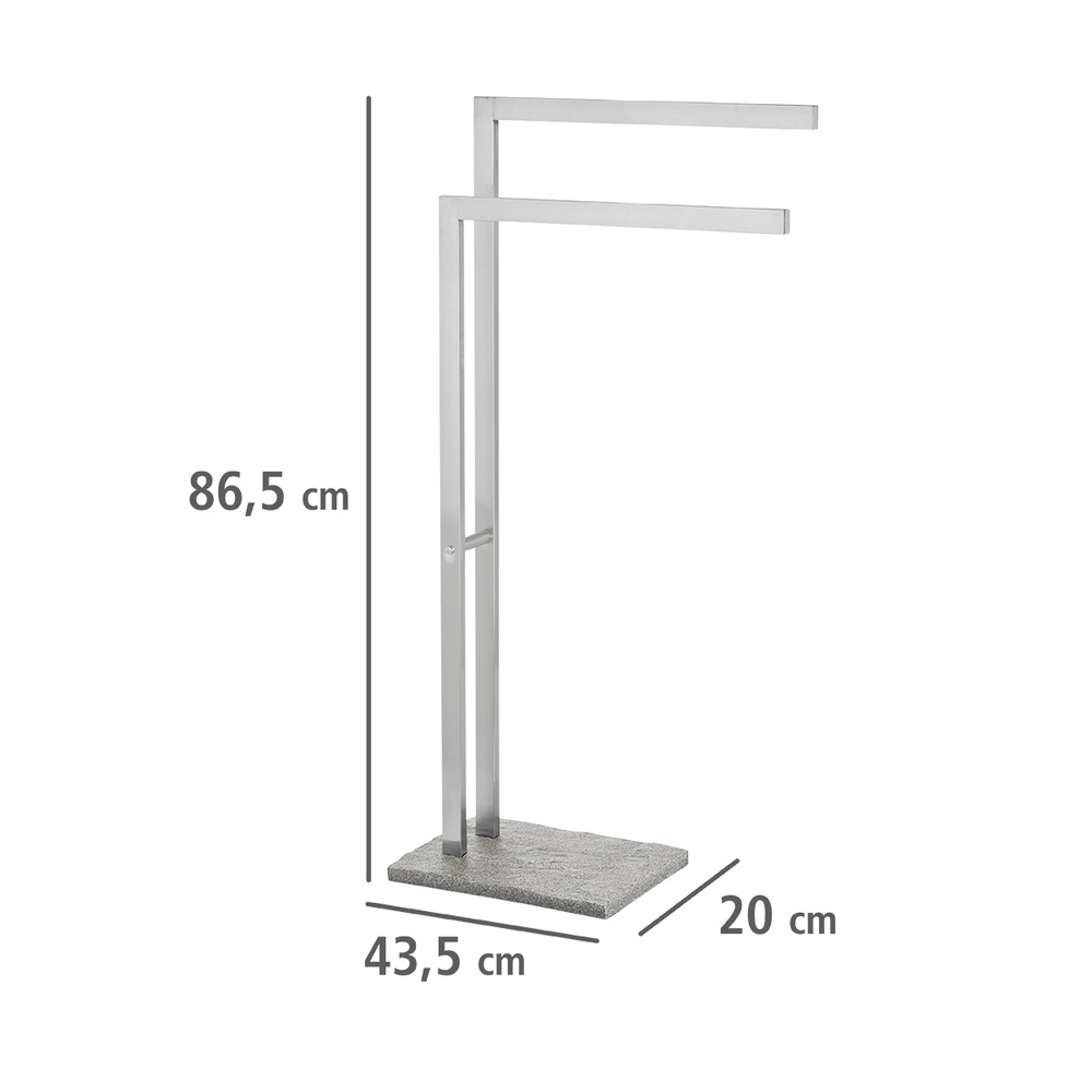 Handtuchständer Mod. Granit mit 2 Armen  Kleiderständer, Edelstahl rostfrei