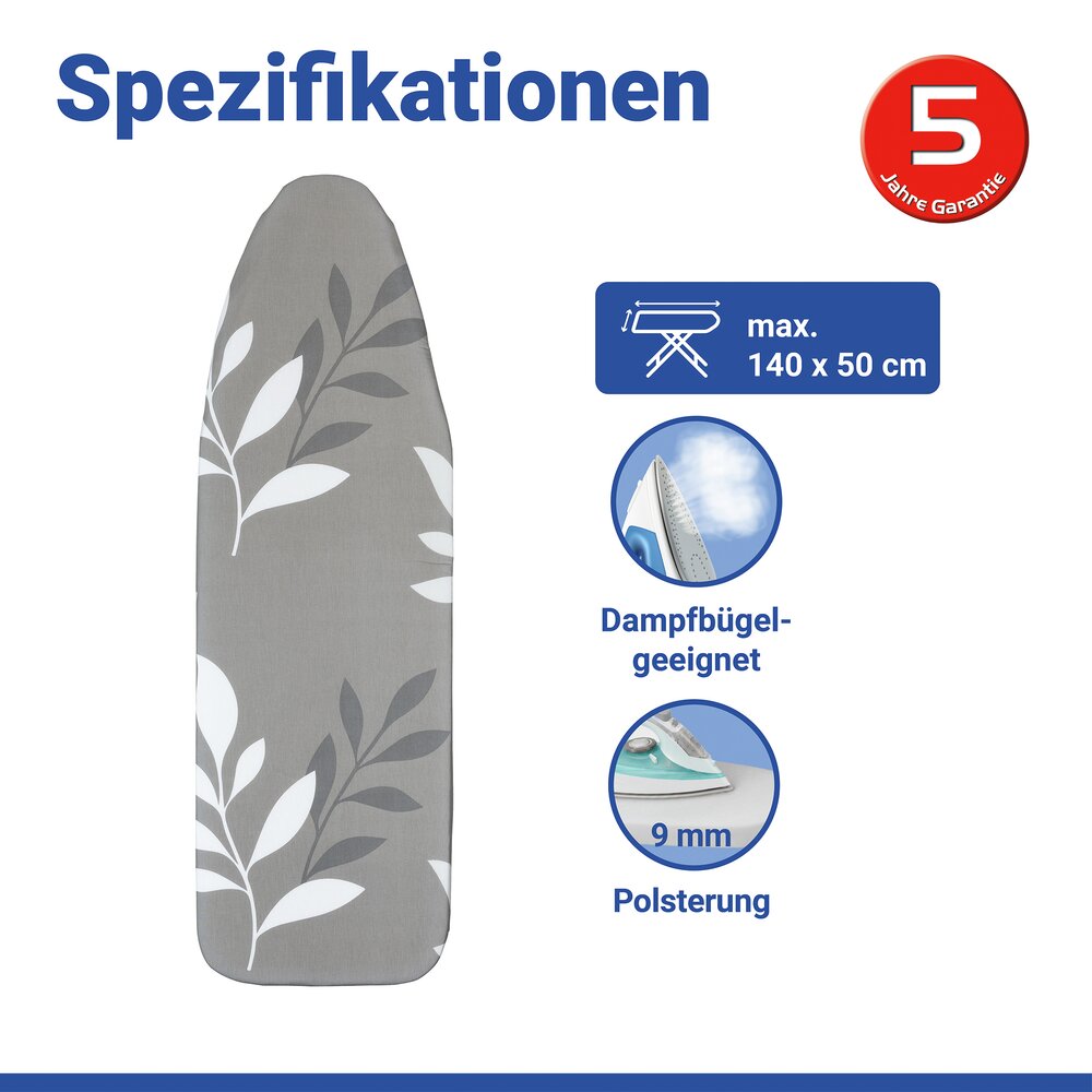 Bügelbrettbezug Mod. Premium L/XL  passend bis 140 x 50 cm, bis zu 60 % Zeitersparnis