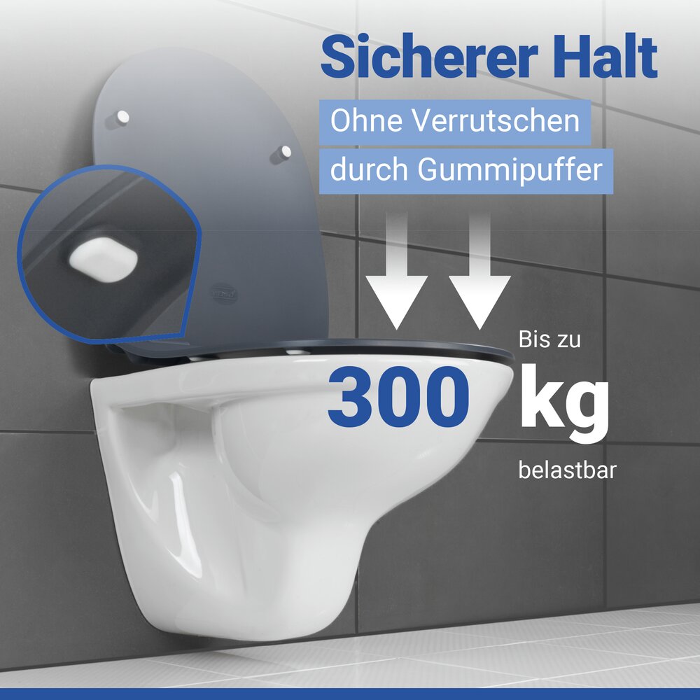 Toiletbril Mod. Sedilo Matgrijs