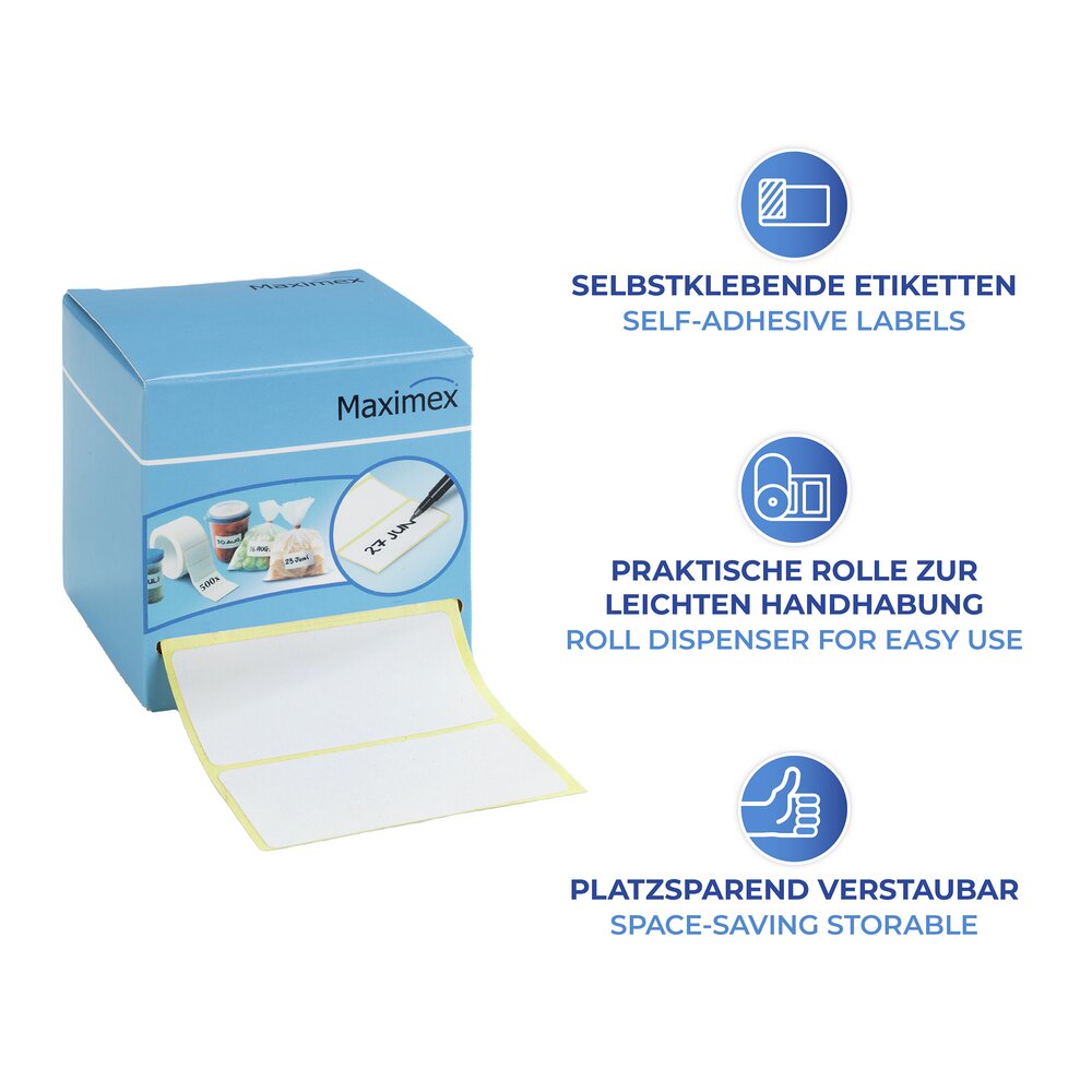 Etiquettes autocollantes+distrib.WENKO2p  distributeur inclus, lot de 2