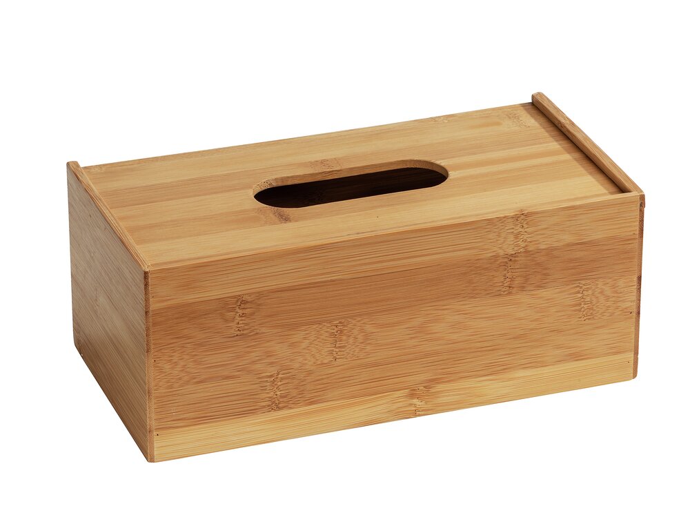 Boîte pour lingettes cosmétiques en bambou Terra  pour boîtes rectangulaires de mouchoirs en papier disponibles dans le commerce