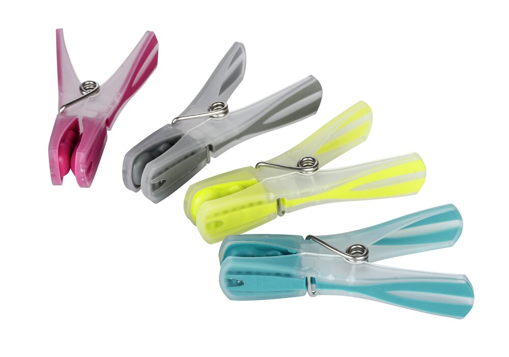 Wäscheklammer Mod. Arrow, 24-teilig  aus farbigem Kunststoff (PP)