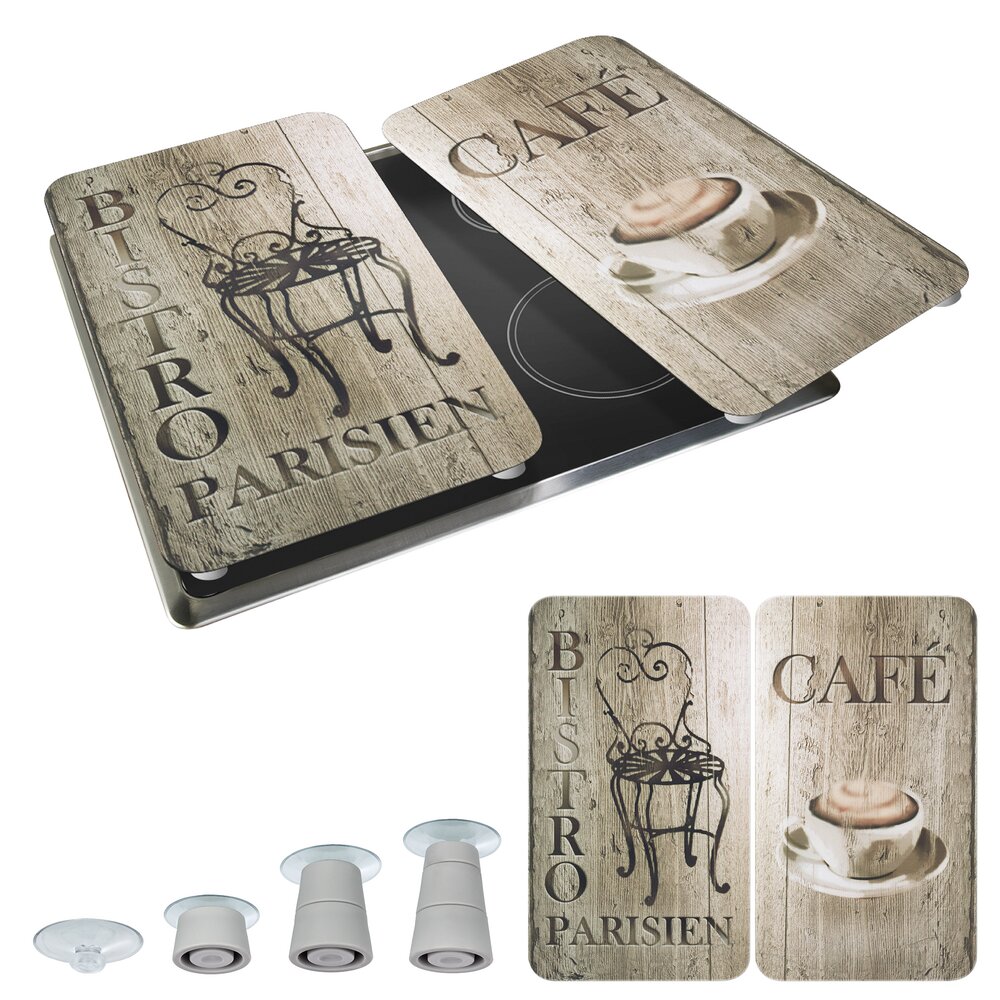 Herdabdeckplatte Universal Mod. Bistro, 2er Set  für alle Herdarten geeignet