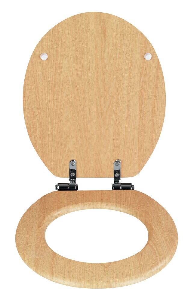 WC-Sitz Mod. Buche Natur  MDF, mit Absenkautomatik