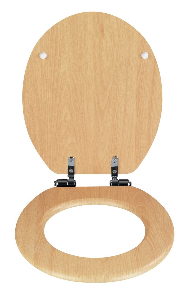 WC-Sitz Mod. Buche Natur MDF, mit Absenkautomatik