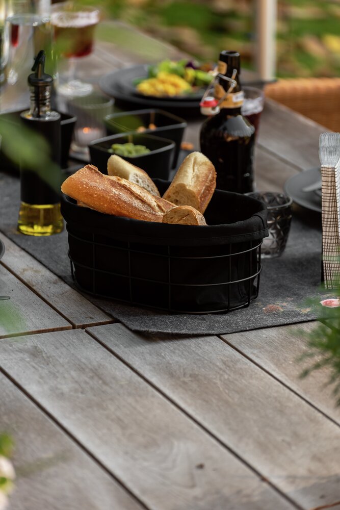 Brotkorb Mod. Bela Schwarz   Brotkorb aus Metall