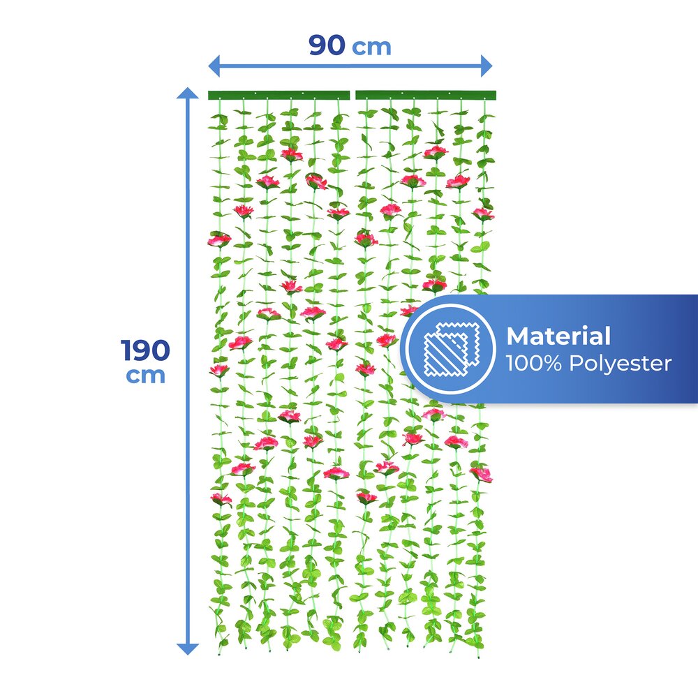 Rideau de feuilles Roses  protège des insectes & des regards
