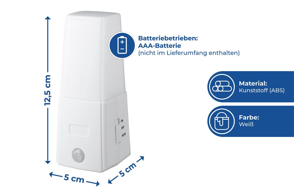LED Unterbett Licht mit Bewegungssensor, 2er Set  batteriebetrieben