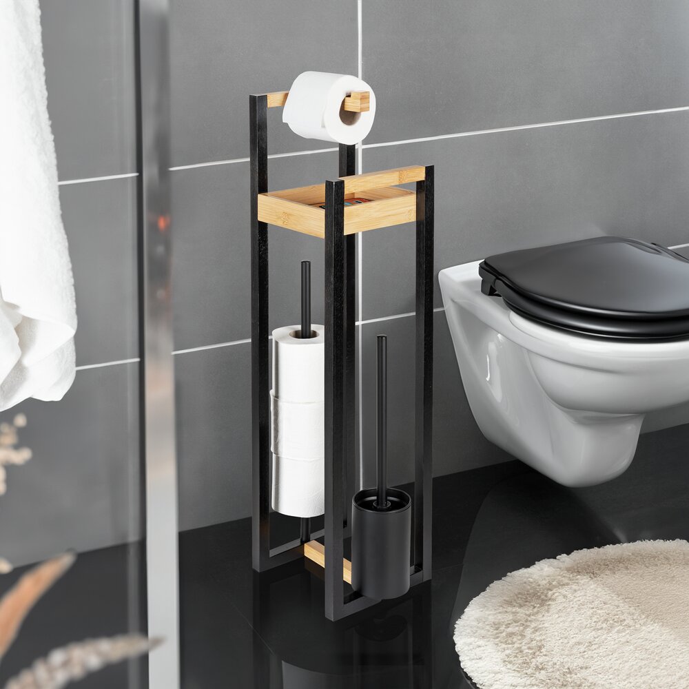 Garniture de WC sur pied 4 en 1 Mod. Braidi  en bambou certifié FSC®.