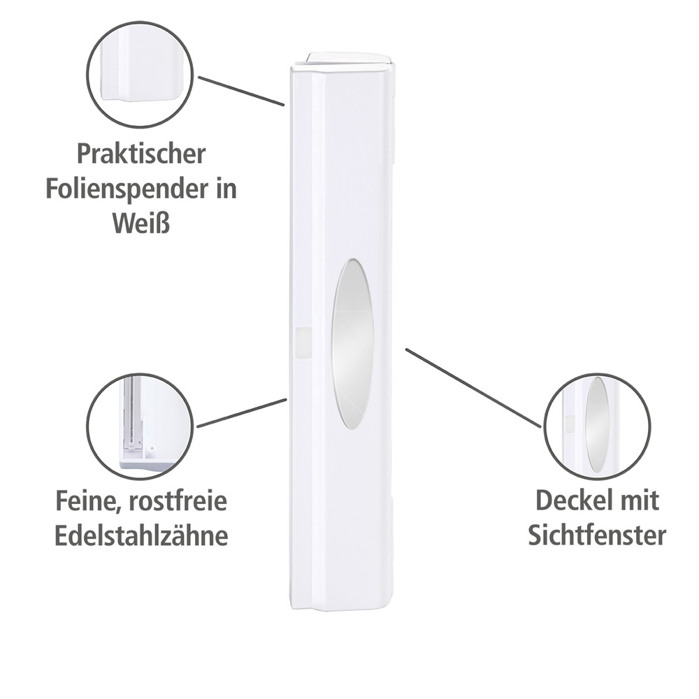 Folienschneider Mod. Perfect-Cutter Weiß  mit Sichtfenster