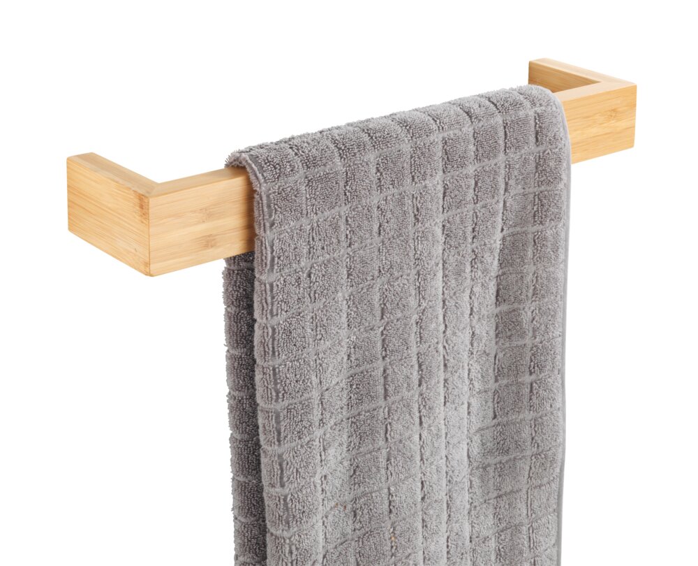 Barre porte-serviettes Mod. Bambusa en bambou, 40 cm  porte-serviettes