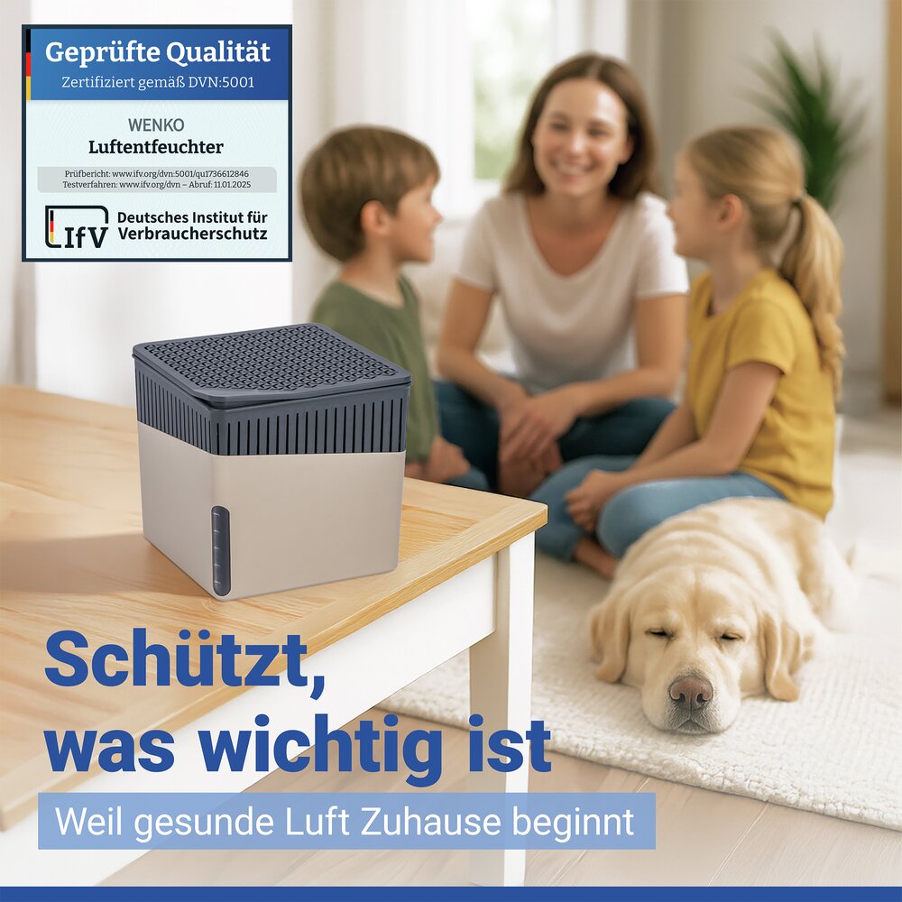 Raumentfeuchter Mod. Cube Beige 500 g, 2er Set  beugt Schimmel und Gerüchen vor