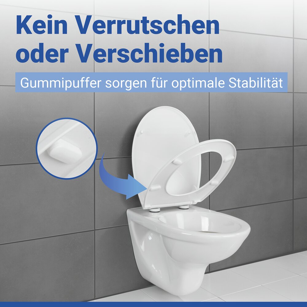 Premium WC-Sitz Mod. Kos Weiß  mit Absenkautomatik
