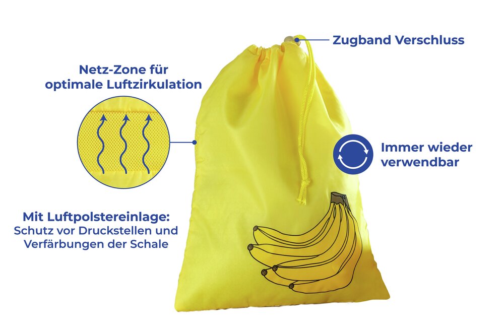 Frischhaltebeutel für Bananen  für ca. 1 kg Bananen