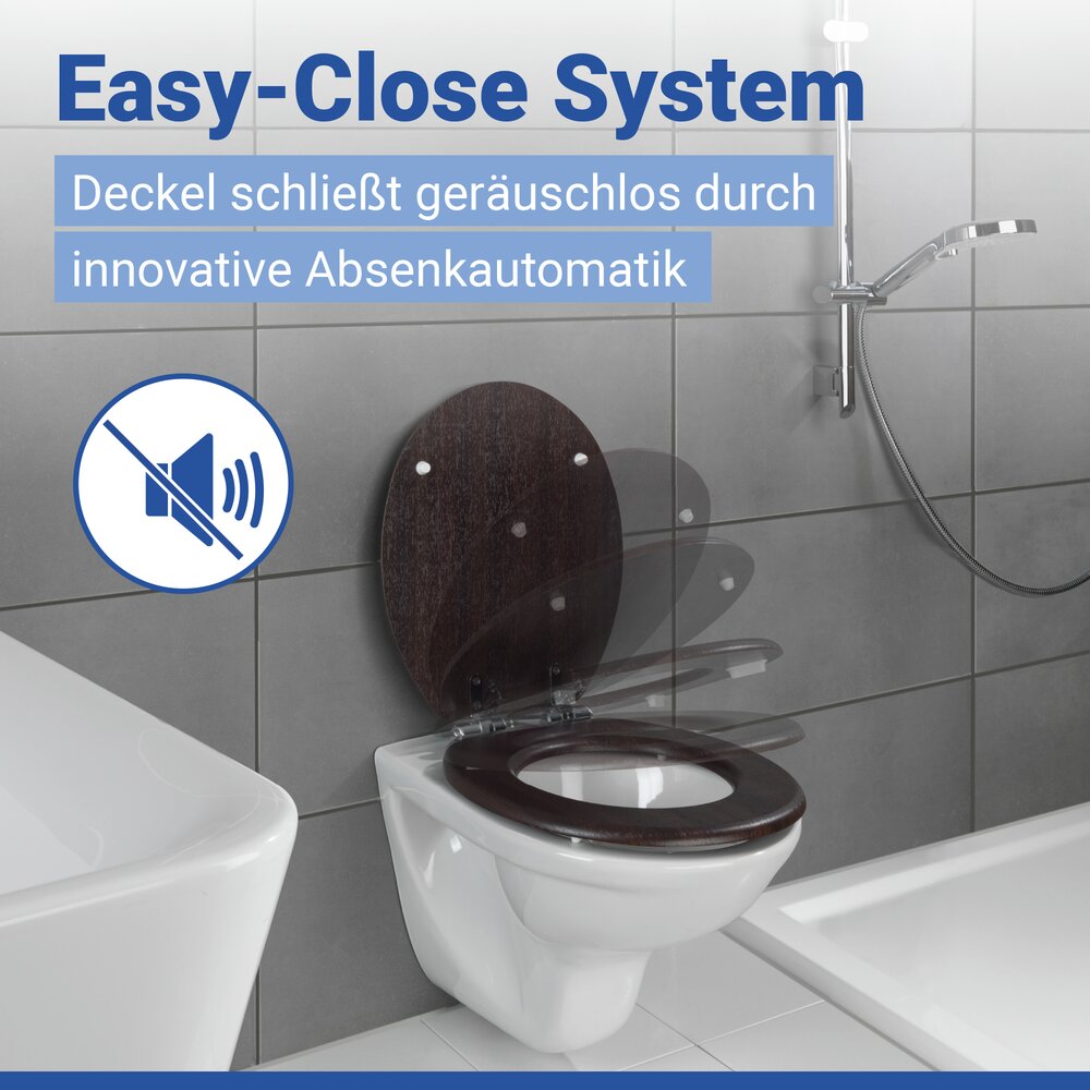 Abattant WC Wenge  abaissement automatique