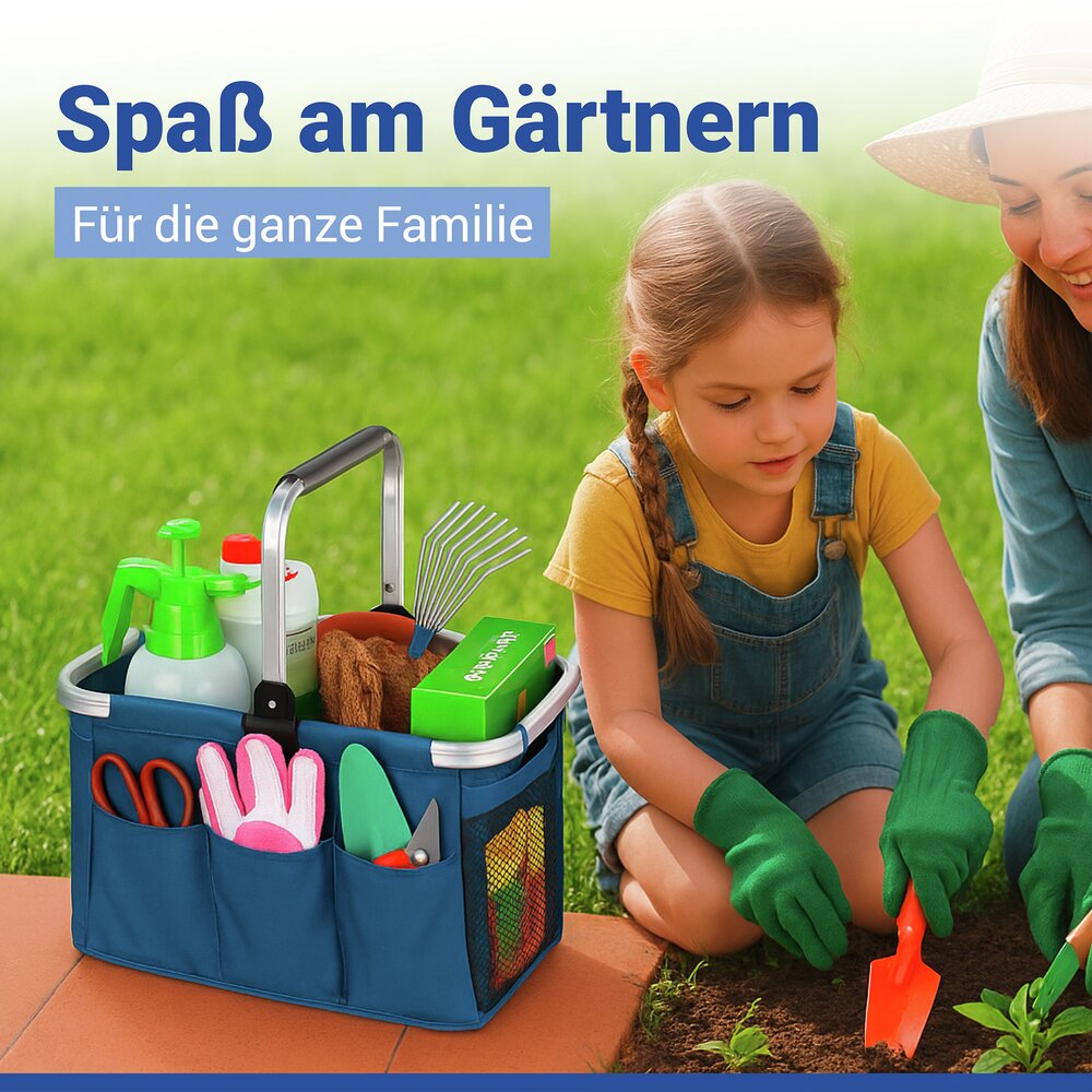 Universal Outdoor Korb 37 L, Blau variable Inneneinteilung dank Klettfixierung