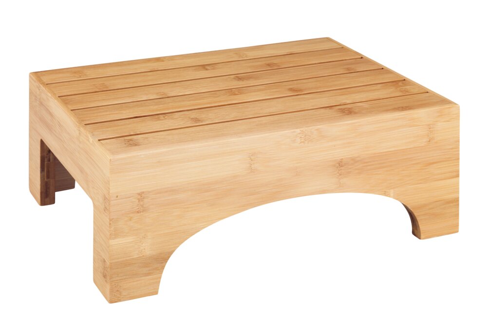 Marche-pied salle de bains Mod. Bambusa en bambou  marchepied pratique