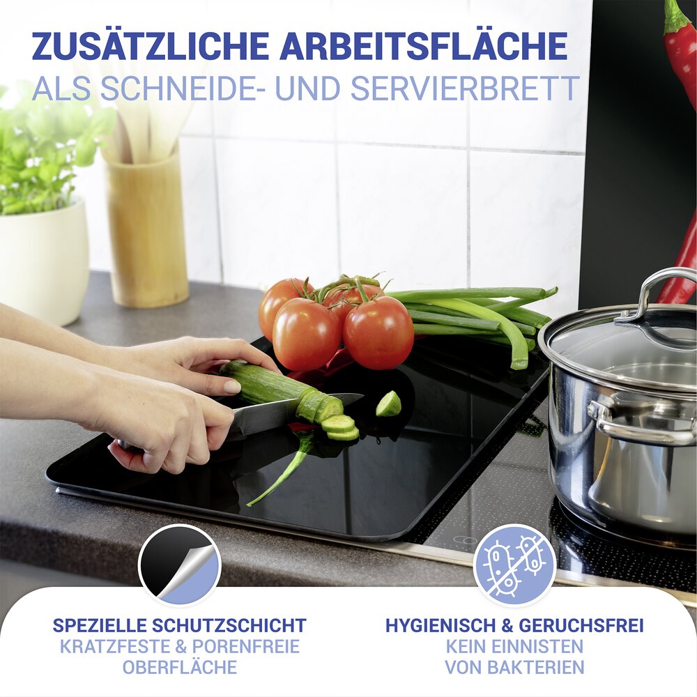 Herdabdeckplatte Universal Mod. Hot Peperoni, 2er Set  für alle Herdarten geeignet