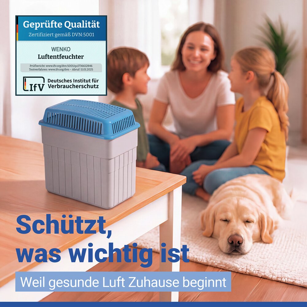 Déshumidificateur d'air 2 kg Bleu  pour pièces jusqu'à 160 m³