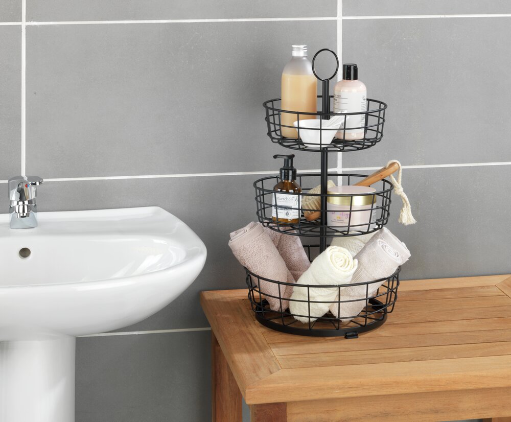 Multi-Korb-Etagère mit 3 Etagen  optimale Luftzirkulation