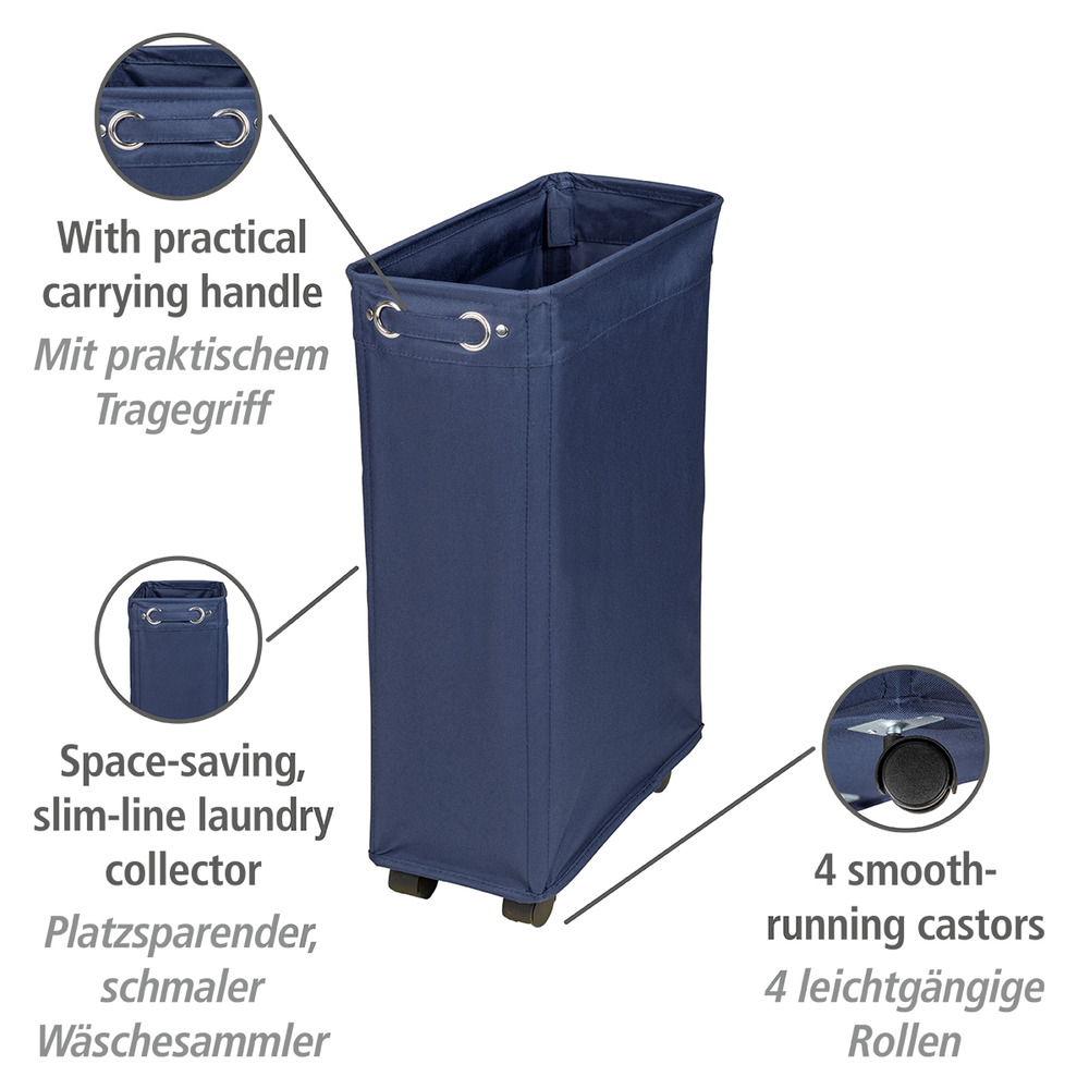 Wäschesammler Mod. Corno Navy  Wäschekorb, 43 l