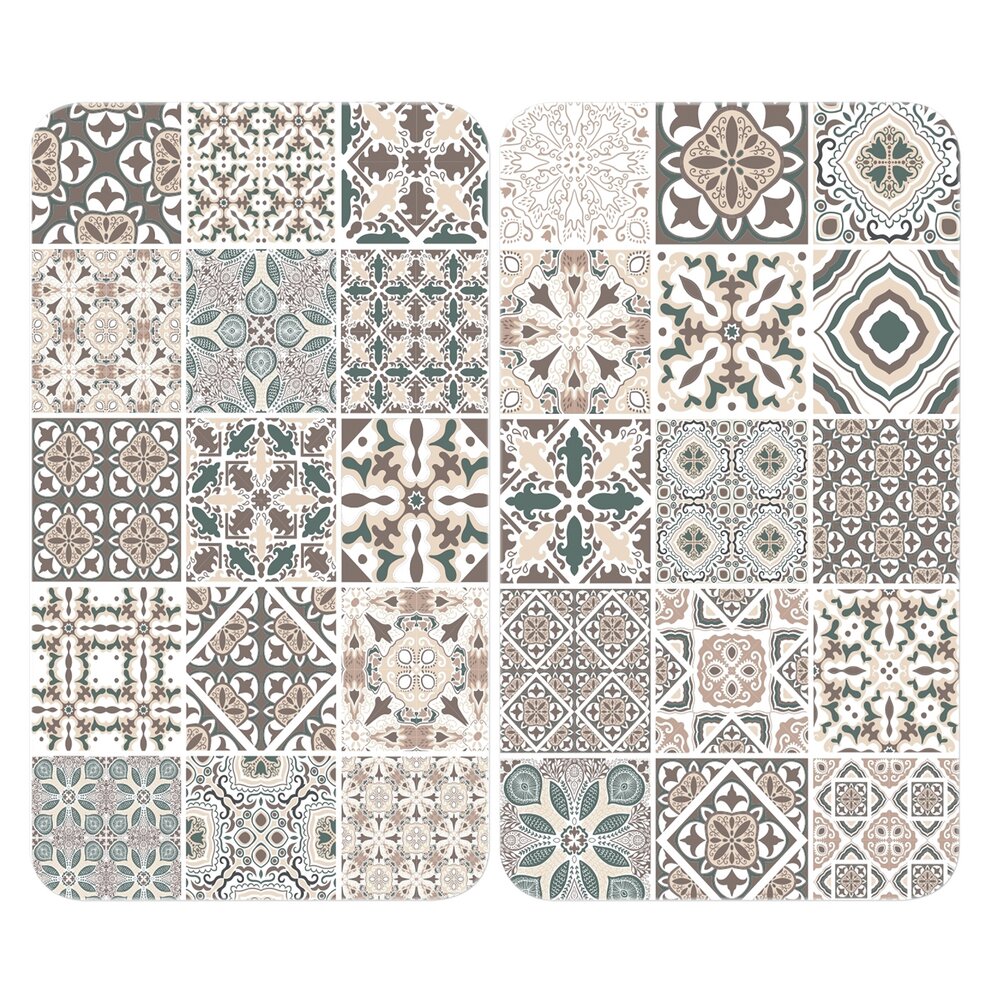 Herdabdeckplatte Universal Mod. Kachel, 2er Set  für alle Herdarten geeignet