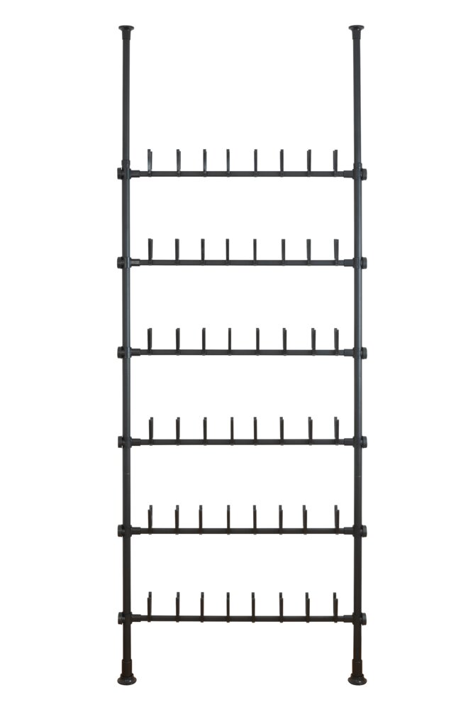 Teleskop-System Mod. Herkules Shoes Schwarz  Ausziehregal für 48 Paar Schuhe