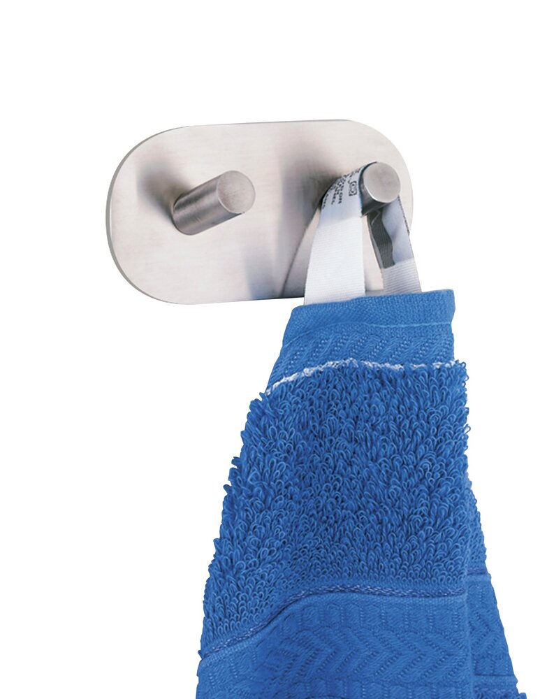 Strip-it® Wandhaken Mod. Duo matt  Edelstahl rostfrei