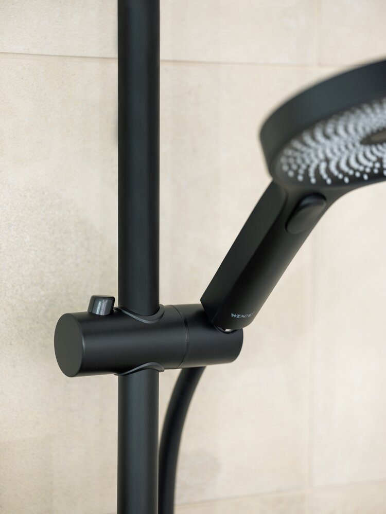 Brausegleiter Mod. Libertà Schwarz  einfache Höhenverstellung