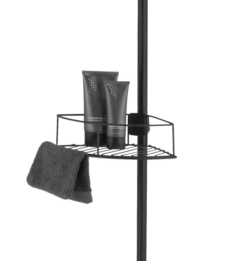 Dolcedo roestvrijstalen telescopische hoekplank, mat zwart