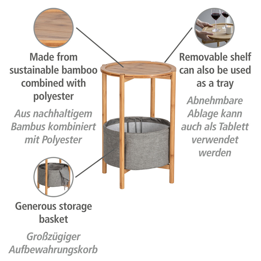 Beistelltisch Mod. Bahari  Couchtisch, Nachttisch aus Bambus