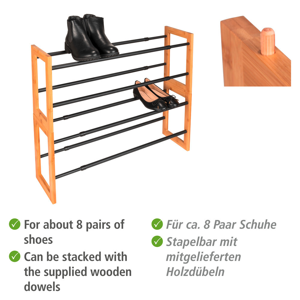 Schuhregal Mod. Ecori  ausziehbar und stapelbar