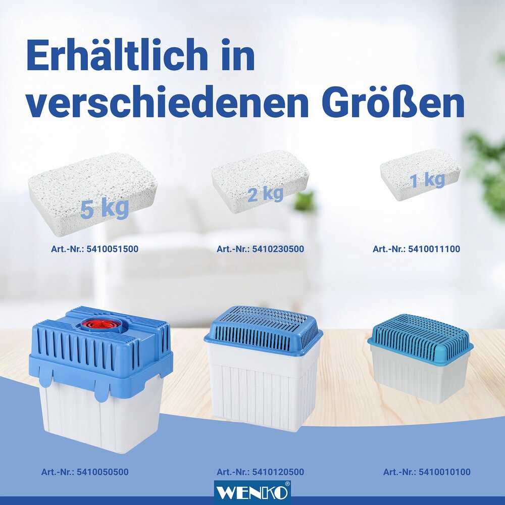Navulverpakking voor luchtontvochtiger 3x 1 kg