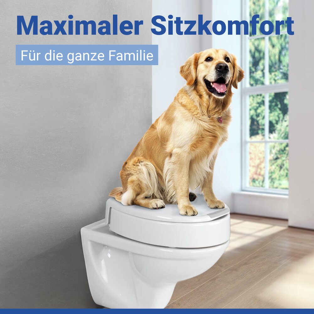 WC-Sitz Mod. Secura Comfort L  aus antibakteriellem Duroplast mit Sitzfläche