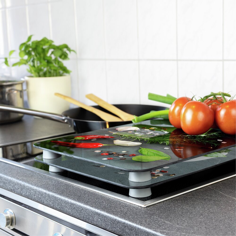 Herdabdeckplatte Universal Mod. Kräuterküche, 2er Set  für alle Herdarten geeignet