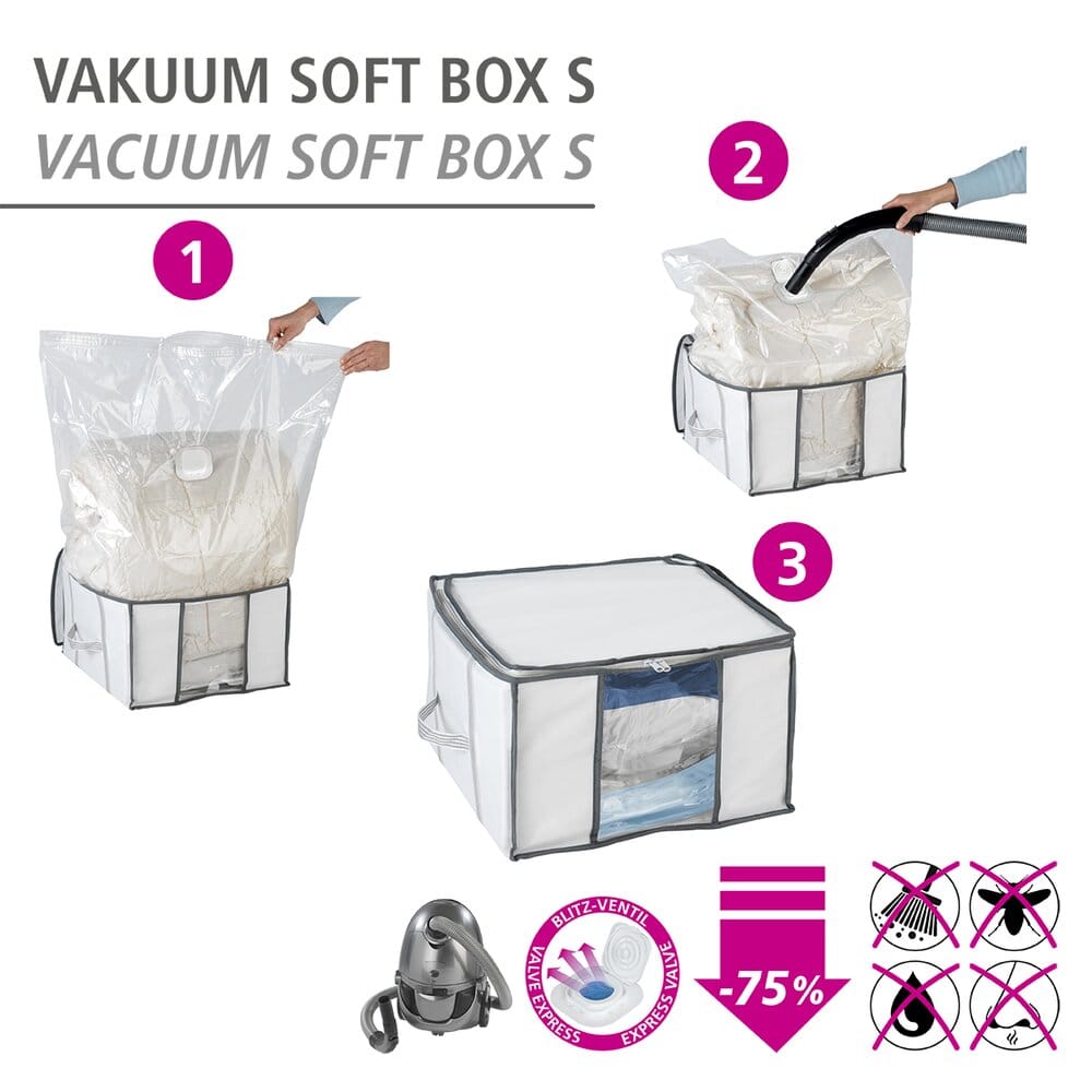Vakuum Soft Box S bis zu 75 % Platzersparnis