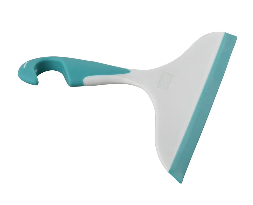 Badezimmerwischer Mod. Loano Weiß-Lichtblau  zum streifenfreien Reinigen